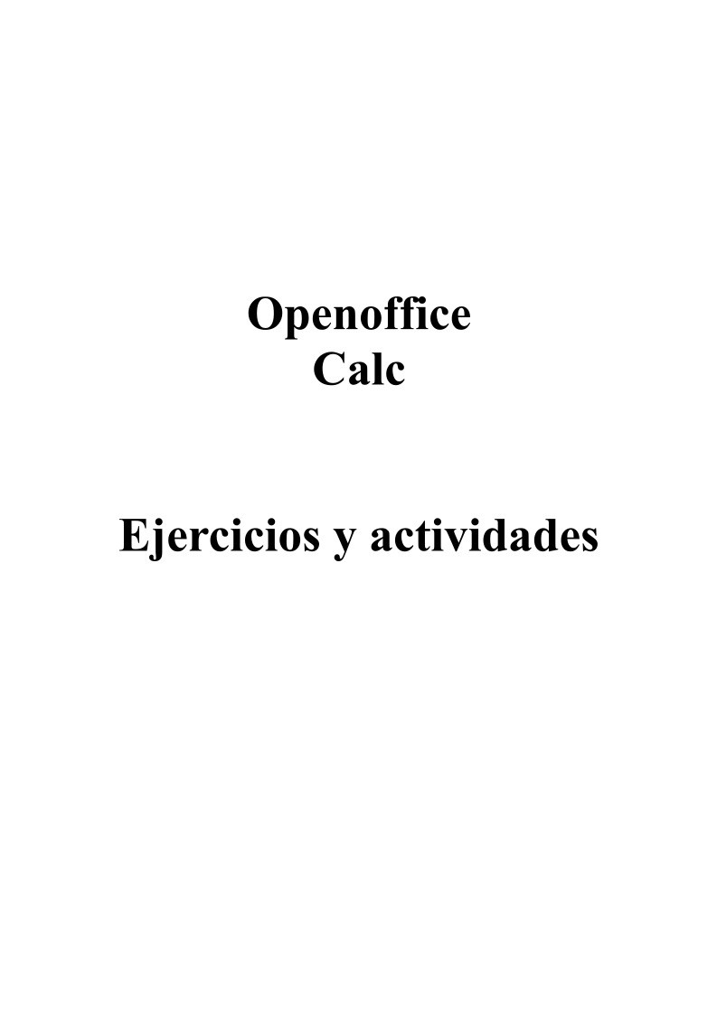 Imágen de pdf Openoffice Calc - Ejercicios y actividades